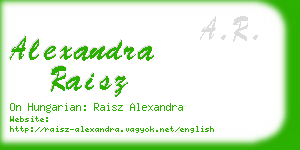 alexandra raisz business card